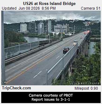 RoadCam - US26 at Ross Island Bridge