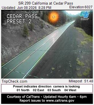 RoadCam - 299 California at Cedar Pass