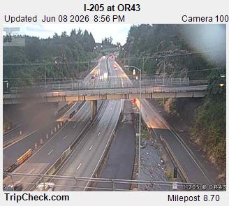 RoadCam - I-205 at Ore 43