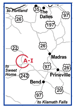 Map of Northeast Oregon Sno Parks