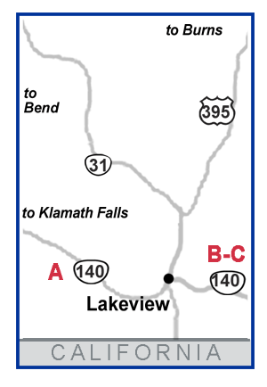 Map of Southeast Oregon Snow  Parks
