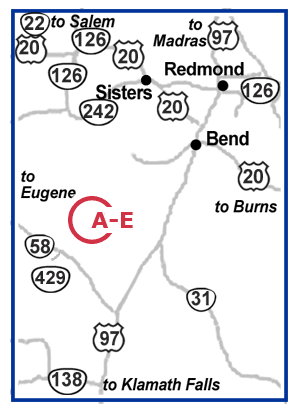 Map of Northeast Oregon Sno Parks