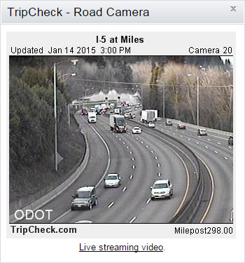 odot trip check near eugene or