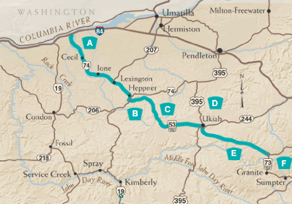 The Blue Mountains highway map