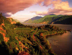 Sunrise over the Columbia River