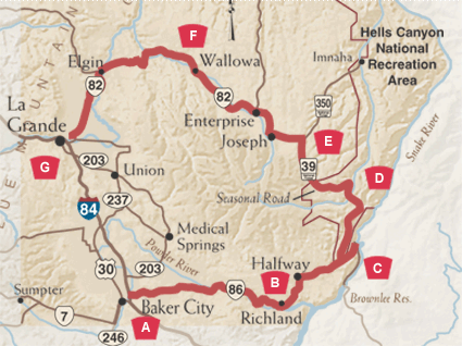 Hells Canyon Scenic Map