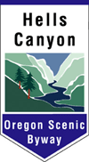Hells Canyon Scenic Byway roadsign