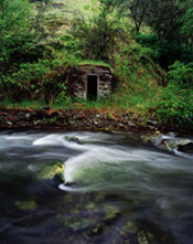 A shelter on the Canyon Creek, near John Day