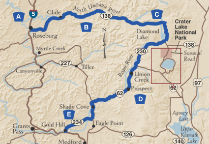 Rogue Umpqua Scenic Map