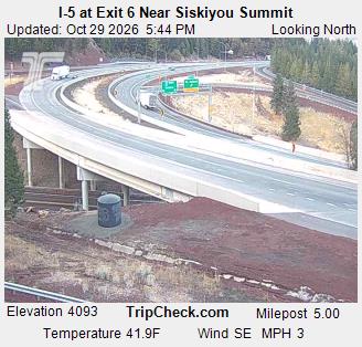 I-5 at Exit 6 Near Siskiyou Summit