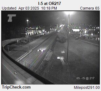 I-5 at ORE 217 Portland mile 291