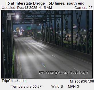 Camera 3033: I-5 at Interstate Bridge SB, south end