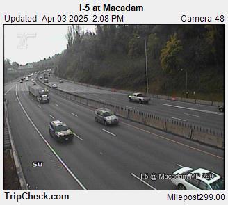 I-5 Macadam Portland mile 299