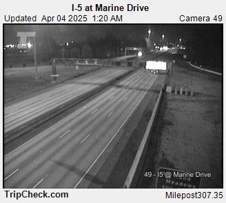 I-5 Marine Drive Portland mile 308