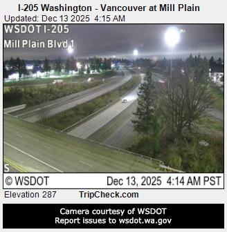 I 205 Washington Vancouver At Mill Plain Traffic Cam