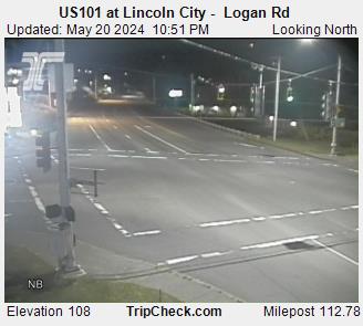 Traffic Cam US 101 at Lincoln City -  Logan Rd