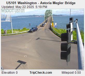 Traffic Cam US 101 Washington - Astoria Megler Bridge