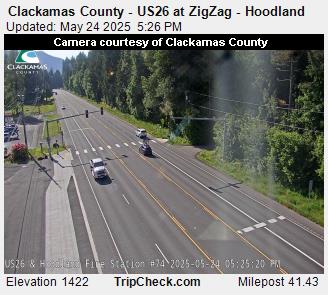 Traffic Cam Clackamas County - US 26 at ZigZag - Hoodland