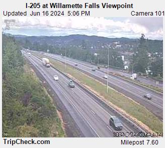 Traffic Cam I-205 at Willamette Falls Viewpoint