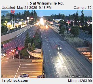 Traffic Cam I-5 at Wilsonville Rd.